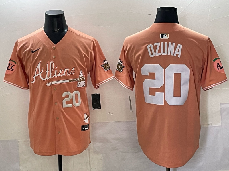 Men Atlanta Braves #20 Ozuna orange 2025 Nike MLB Jersey style 02